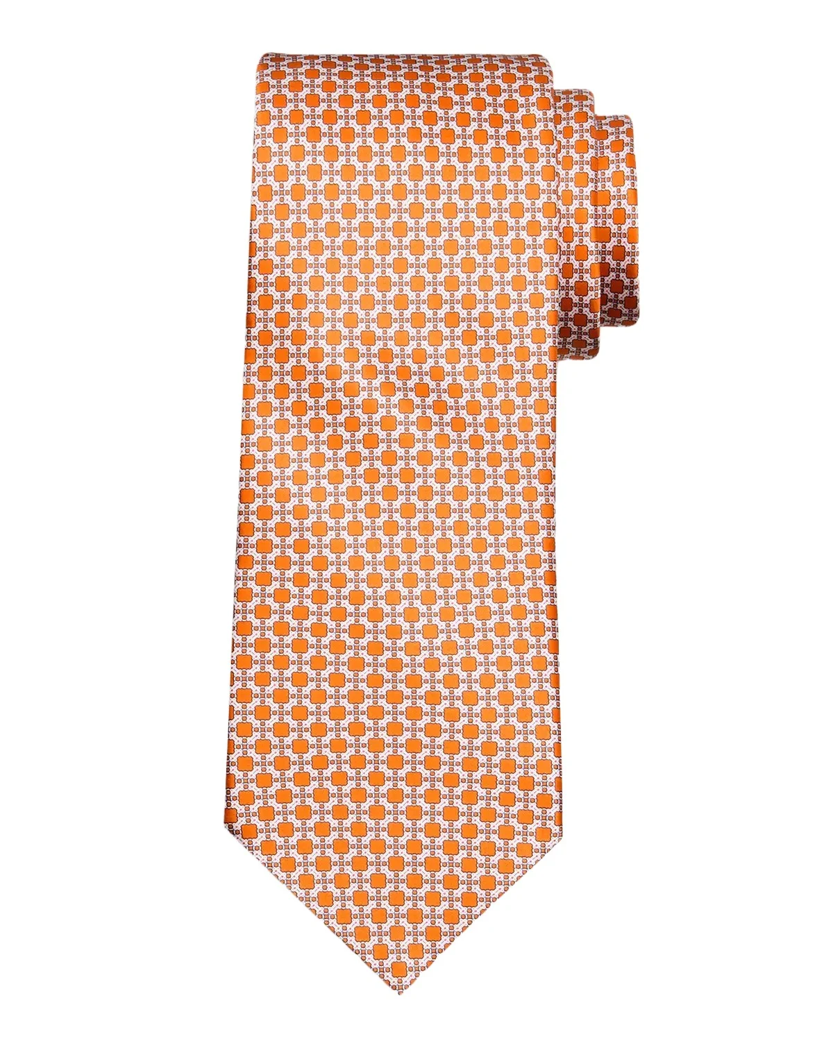 Men's Geometric Square Silk Tie