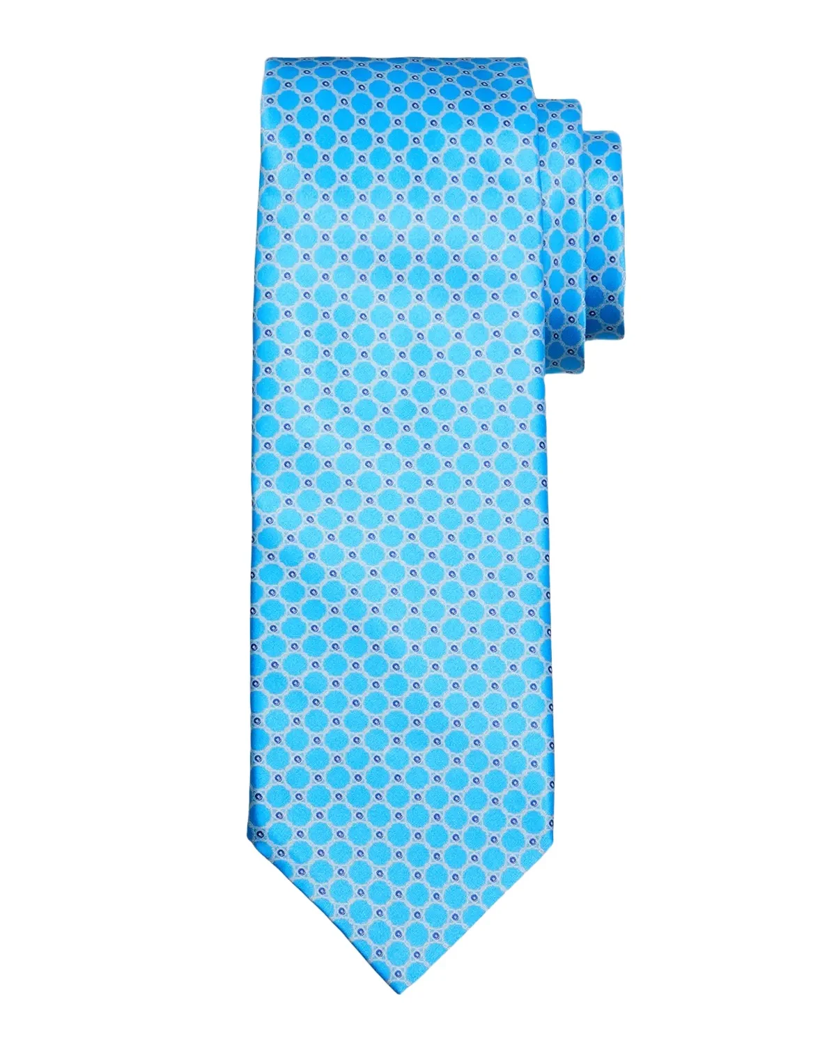 Men's Geometric Circle Silk Tie