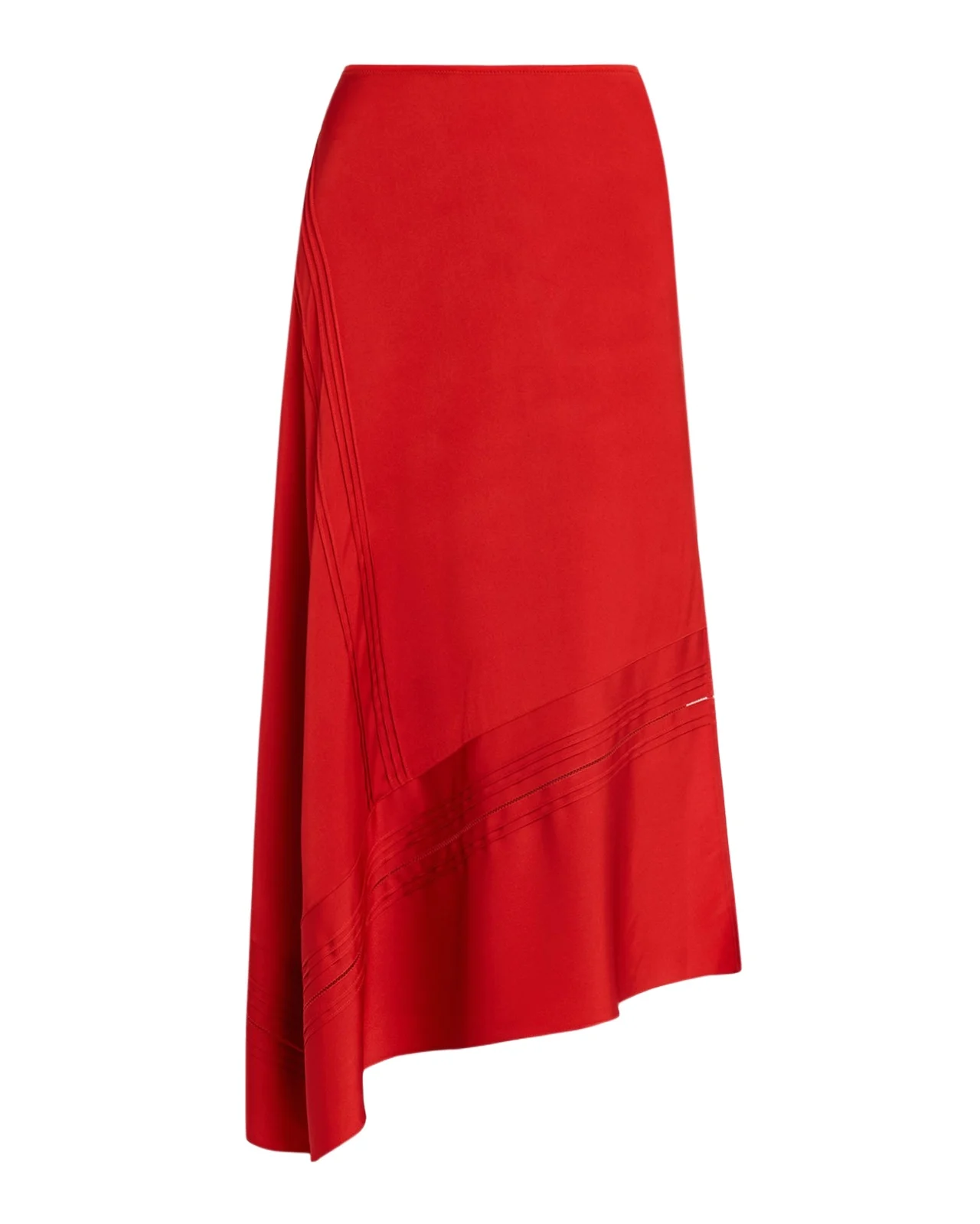 Vince Pintuck Satin Slip Skirt