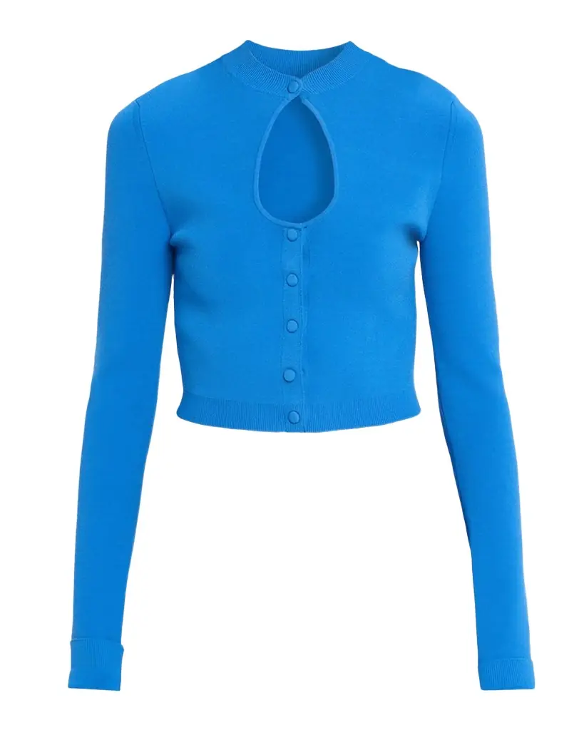 Rue Cutout Button-Down Knit Cardigan Rue Cutout Button-Down Knit Cardigan