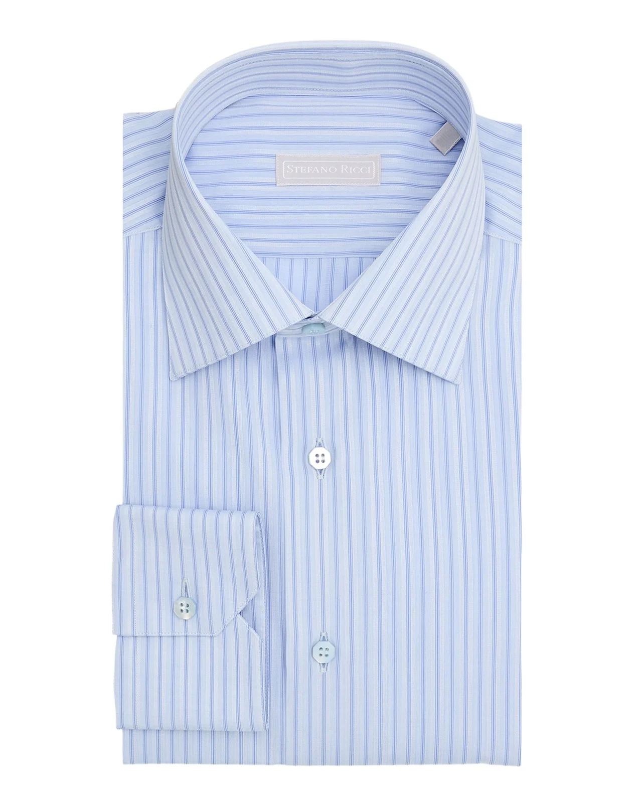 Men's Cotton Tonal Double-Stripe Dress Shirt