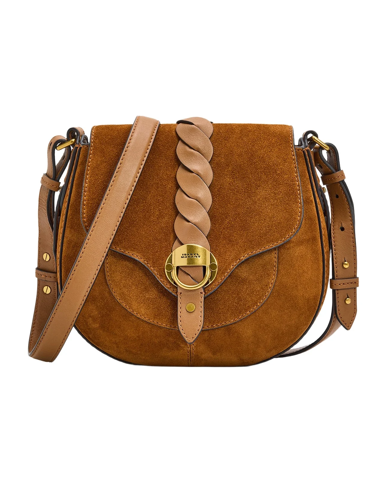 Altay Small Suede Saddle Crossbody Bag