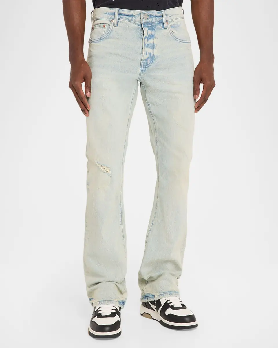 PURPLE Men's P004 Blowout Flare Jeans | Thumbnail 4 PURPLE Men's P004 Blowout Flare Jeans | Thumbnail 4
