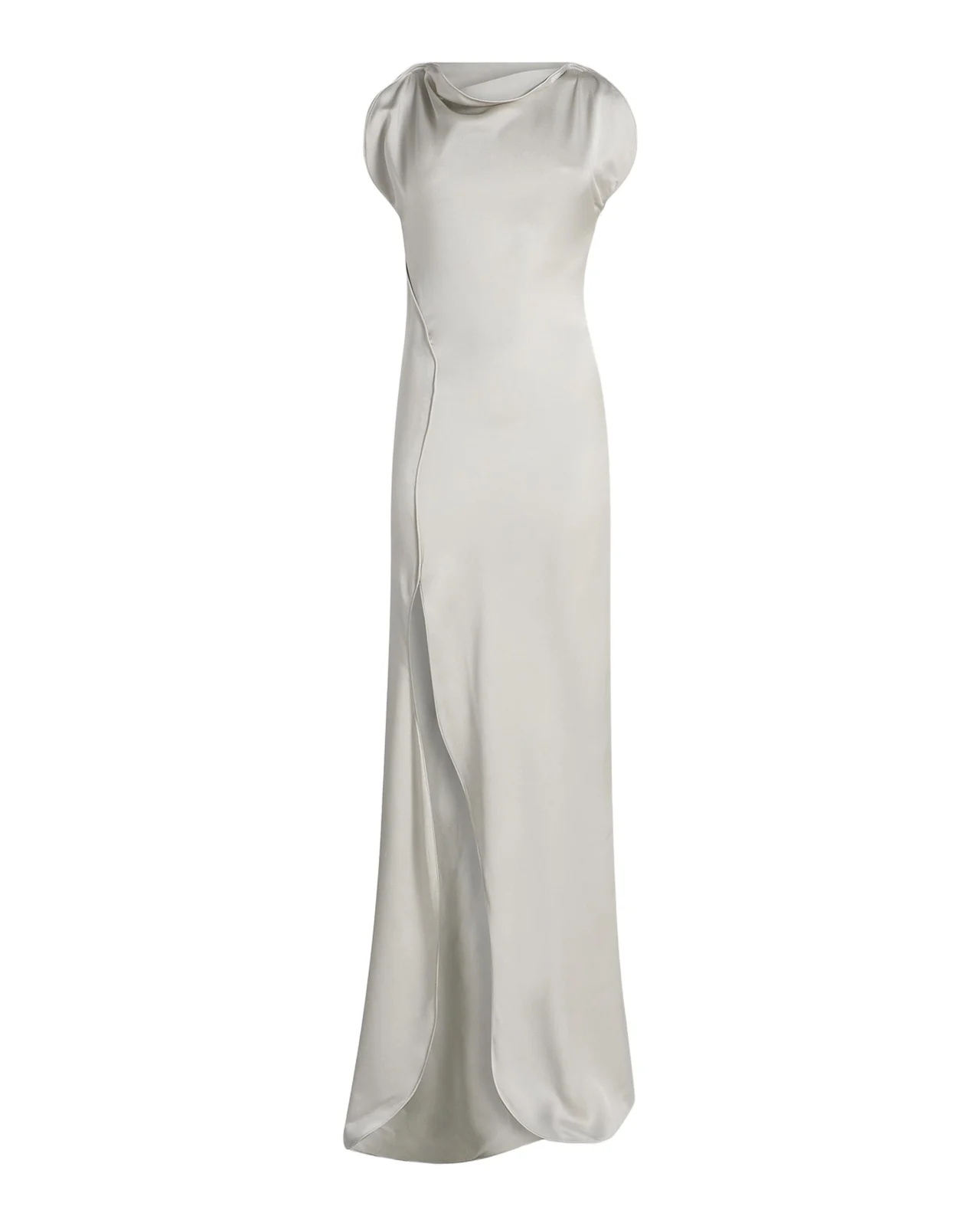 Carla Sleeveless Satin Slit Gown Carla Sleeveless Satin Slit Gown