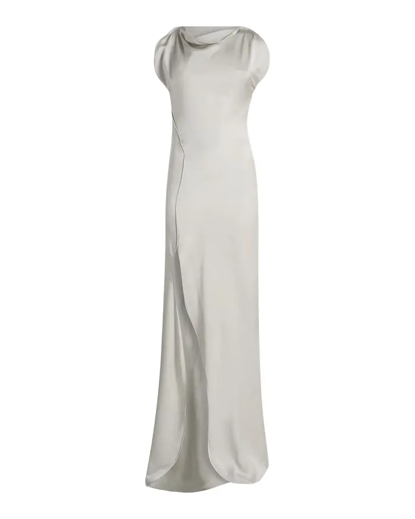 Victoria Beckham Carla Sleeveless Satin Slit Gown