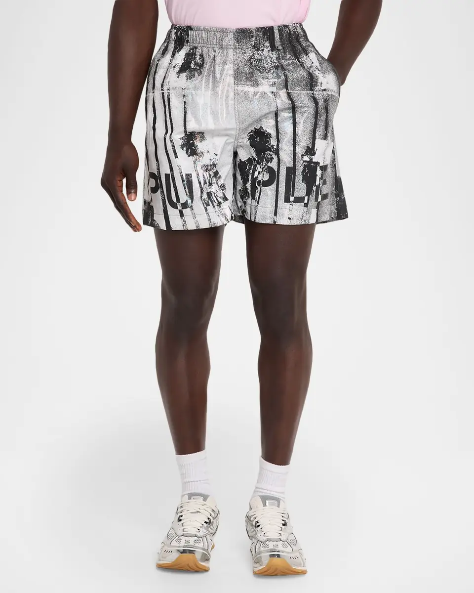 PURPLE Men's All-Round Palm Logo Pull-On Shorts | Thumbnail 4