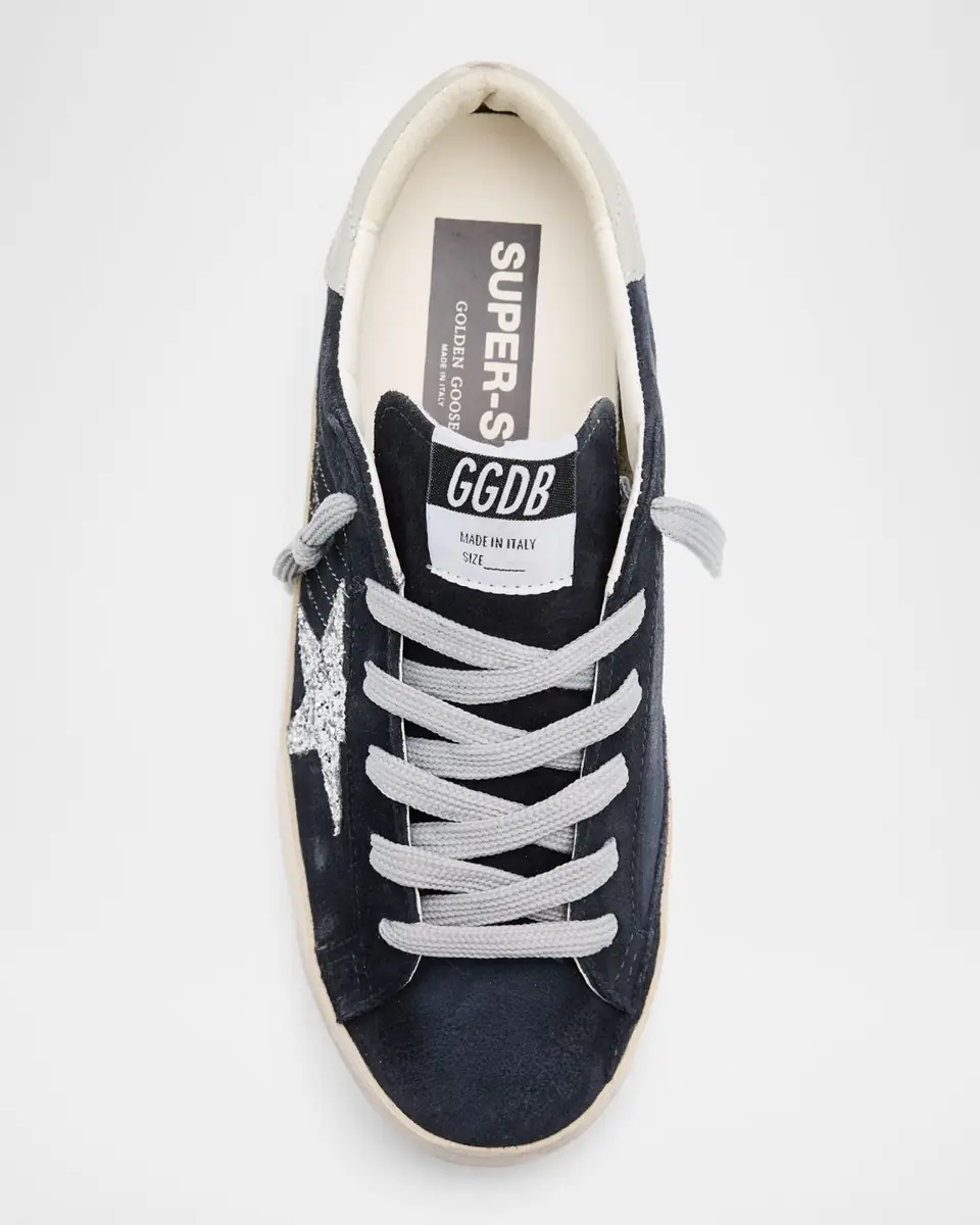 Golden Goose Super-Star Suede Glitter Low-Top Sneakers | Thumbnail 4 Golden Goose Super-Star Suede Glitter Low-Top Sneakers | Thumbnail 4