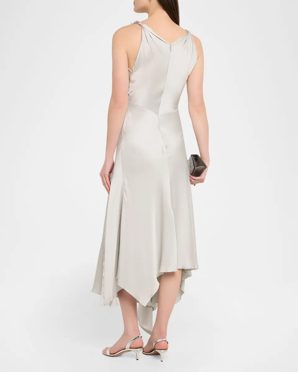 Victoria Beckham Posy Sleeveless Draped Midi Dress | Thumbnail 3 Victoria Beckham Posy Sleeveless Draped Midi Dress | Thumbnail 3