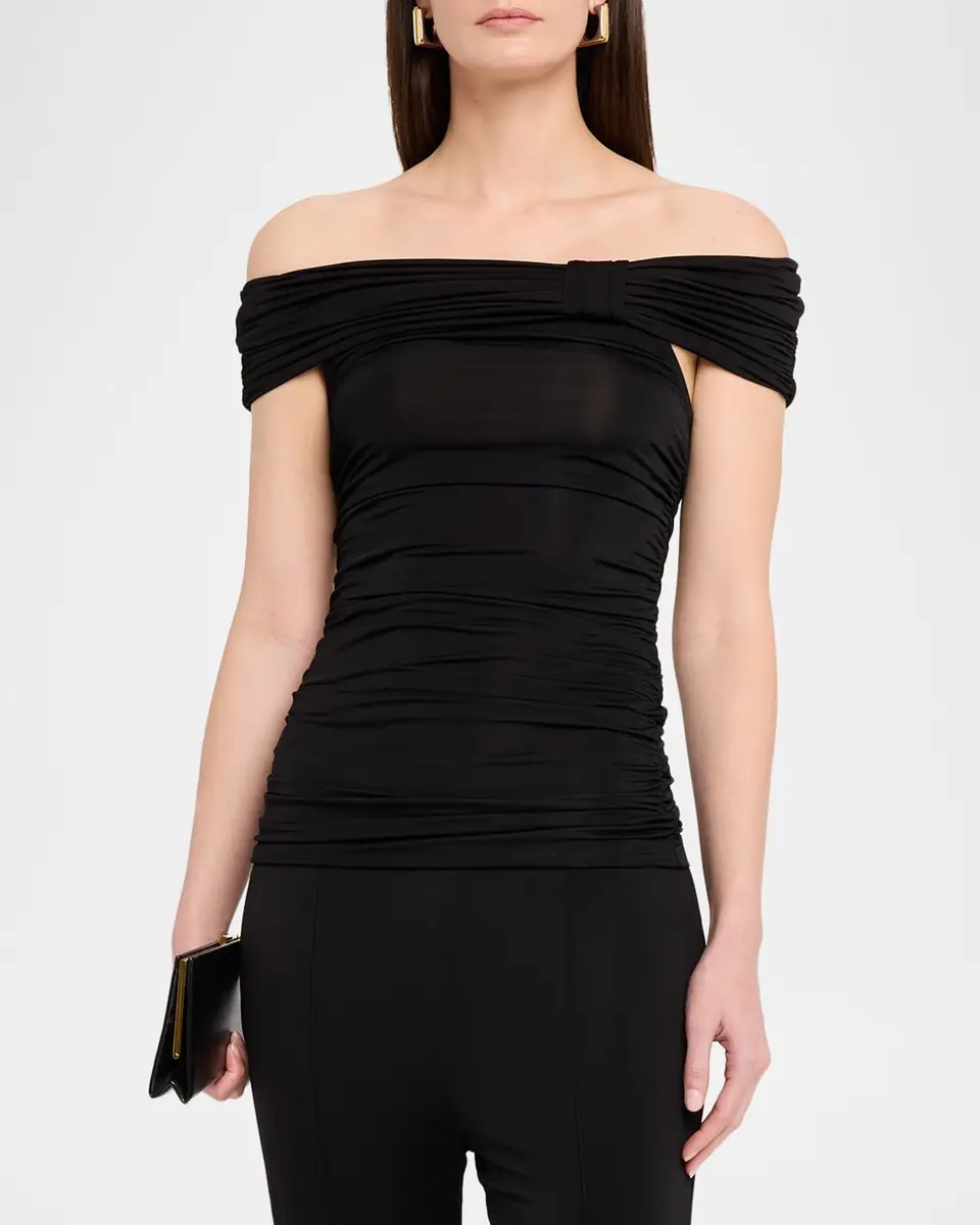 Toccin Teagan Off-the-Shoulder Ruched Top | Thumbnail 3 Toccin Teagan Off-the-Shoulder Ruched Top | Thumbnail 3