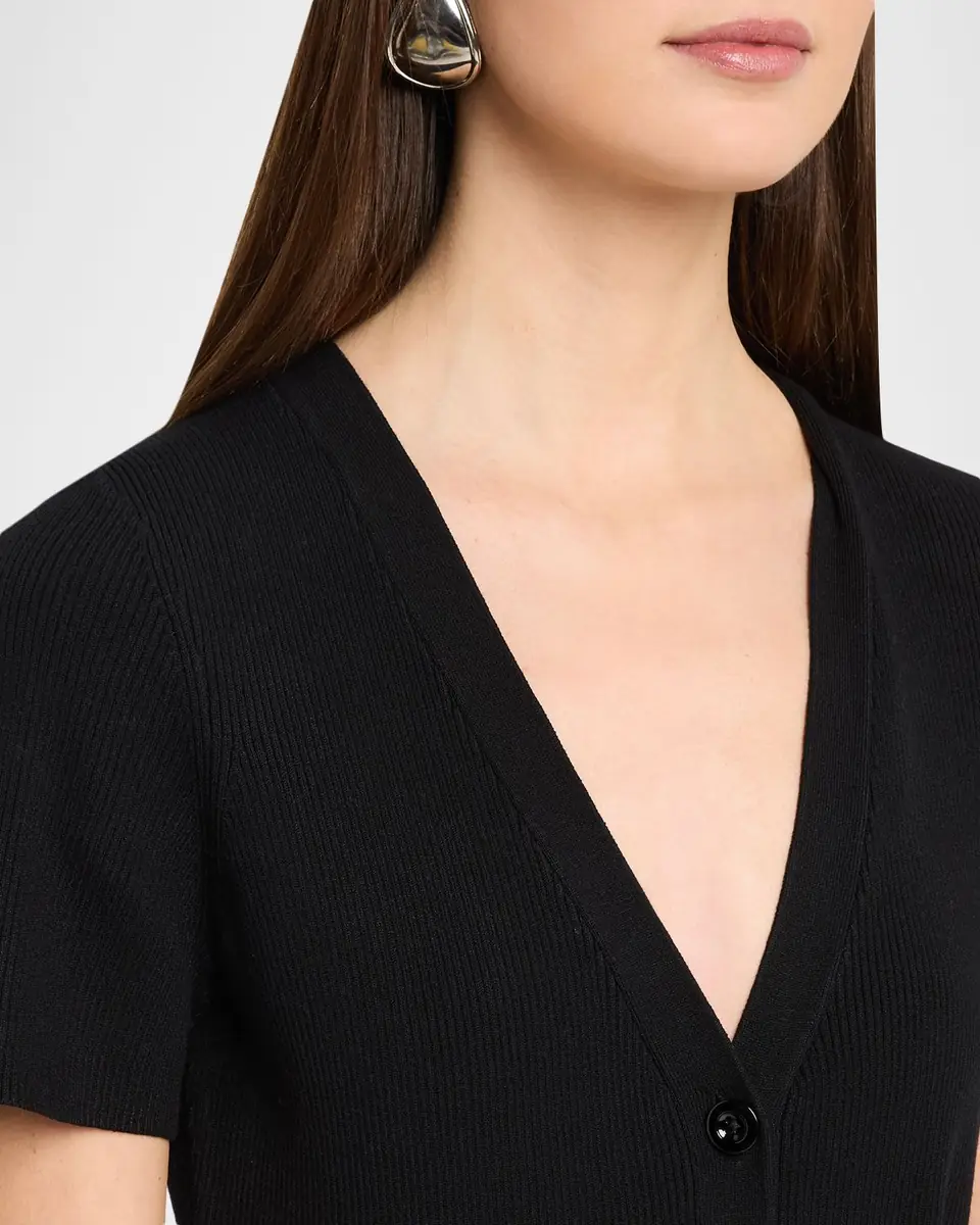Toccin Agnes Ribbed Tie-Front Shirtdress | Thumbnail 4 Toccin Agnes Ribbed Tie-Front Shirtdress | Thumbnail 4