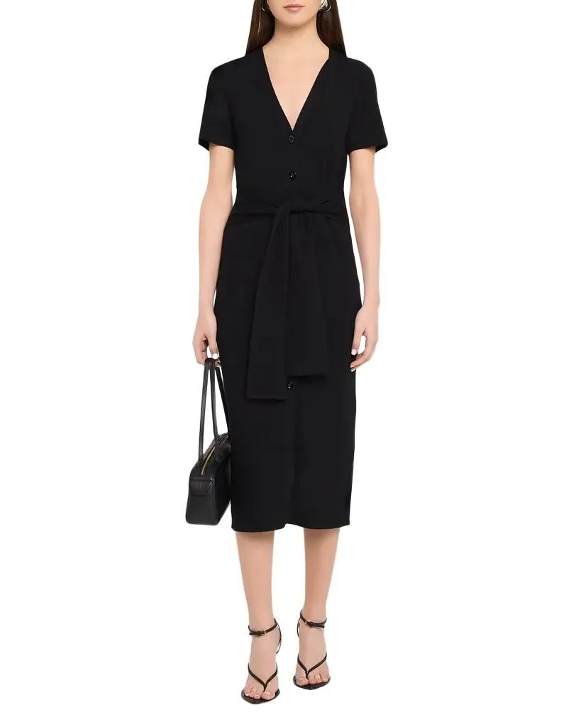Toccin Agnes Ribbed Tie-Front Shirtdress | Image 1 Toccin Agnes Ribbed Tie-Front Shirtdress | Image 1