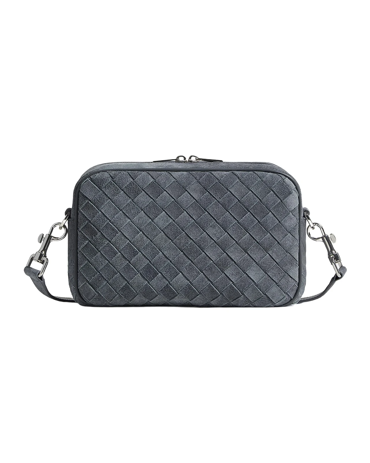 Men's Small Intrecciato Suede Camera Bag