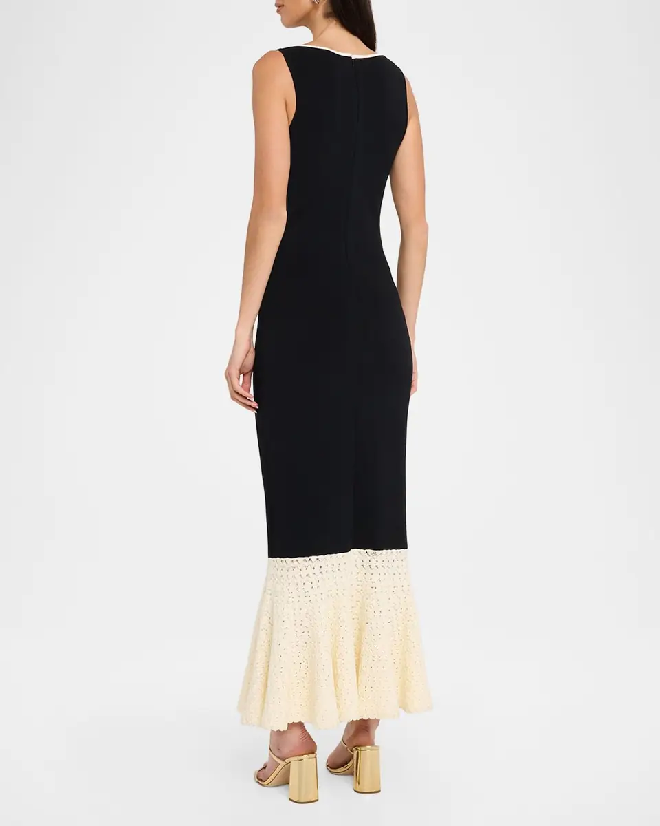 Et Ochs Maude Crochet-Hem Knit Midi Dress | Thumbnail 3 Et Ochs Maude Crochet-Hem Knit Midi Dress | Thumbnail 3