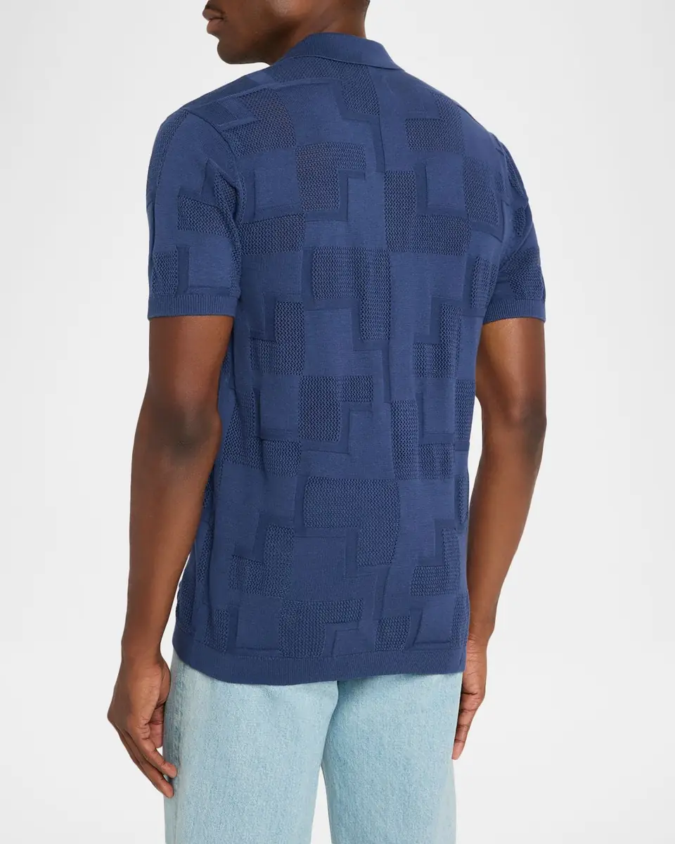 Robert Graham Men's Drayford Jacquard Knit Short-Sleeve Shirt | Thumbnail 3 Robert Graham Men's Drayford Jacquard Knit Short-Sleeve Shirt | Thumbnail 3