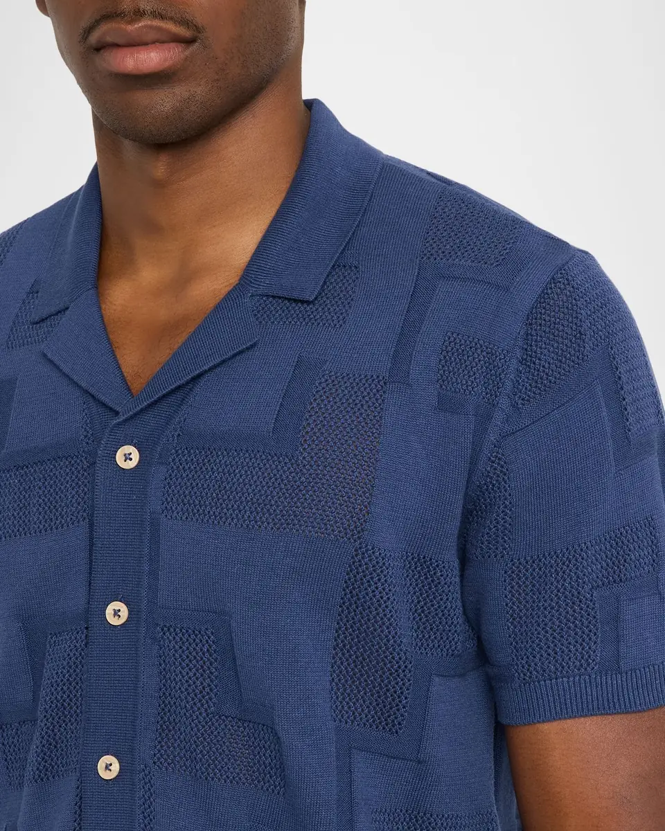 Robert Graham Men's Drayford Jacquard Knit Short-Sleeve Shirt | Thumbnail 5 Robert Graham Men's Drayford Jacquard Knit Short-Sleeve Shirt | Thumbnail 5