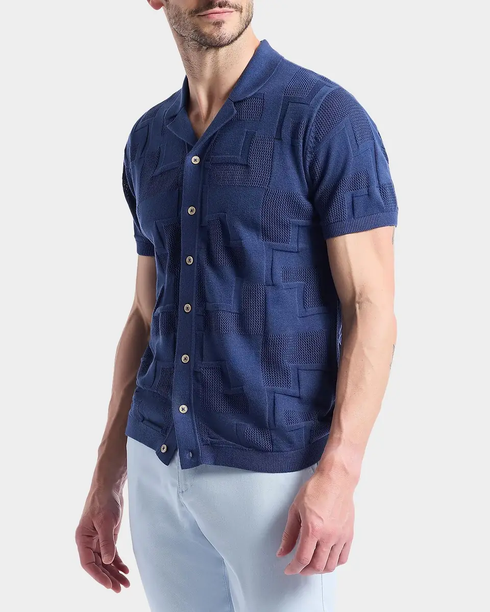 Robert Graham Men's Drayford Jacquard Knit Short-Sleeve Shirt | Thumbnail 7 Robert Graham Men's Drayford Jacquard Knit Short-Sleeve Shirt | Thumbnail 7