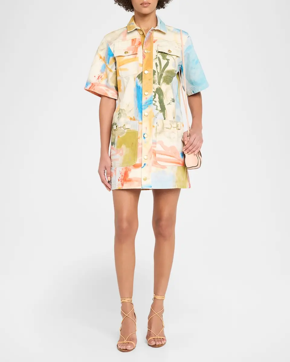 Ulla Johnson x Helen Frankenthaler The Painters Denim Mini Dress | Thumbnail 2 Ulla Johnson x Helen Frankenthaler The Painters Denim Mini Dress | Thumbnail 2