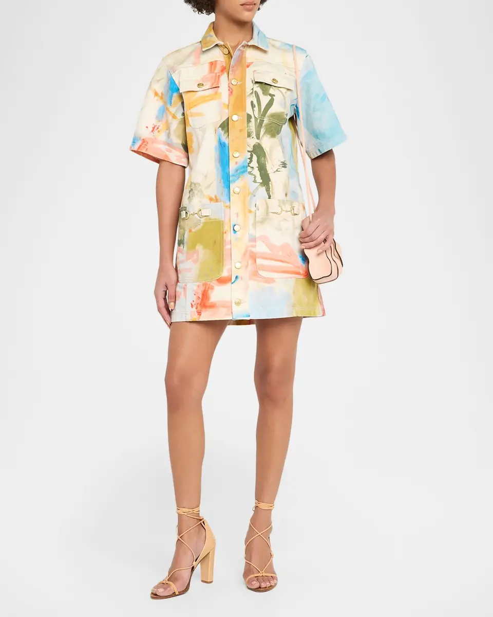Ulla Johnson x Helen Frankenthaler The Painters Denim Mini Dress | Thumbnail 4 Ulla Johnson x Helen Frankenthaler The Painters Denim Mini Dress | Thumbnail 4