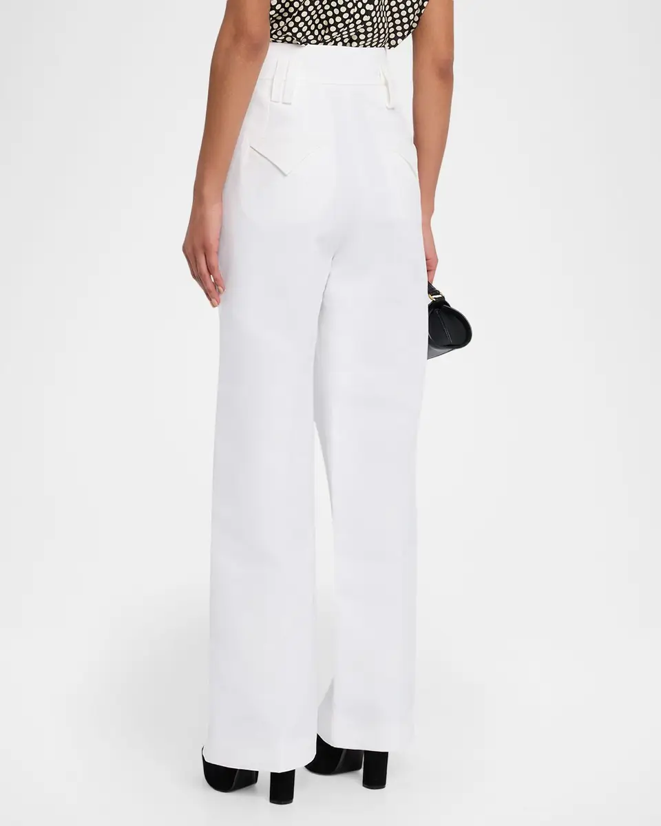 Dice Kayek Single-Pleat Straight-Leg Cotton Trousers | Thumbnail 3 Dice Kayek Single-Pleat Straight-Leg Cotton Trousers | Thumbnail 3