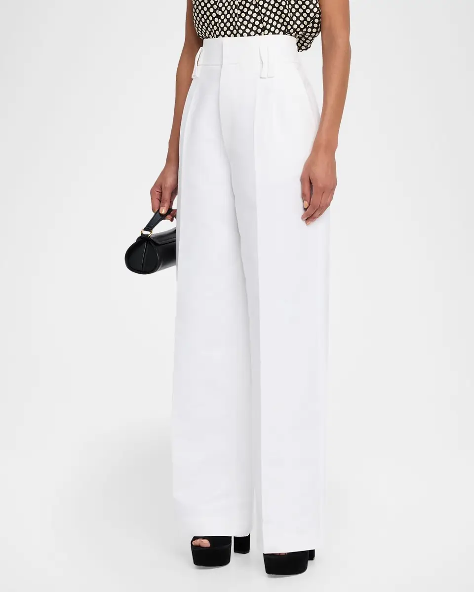 Dice Kayek Single-Pleat Straight-Leg Cotton Trousers | Thumbnail 4 Dice Kayek Single-Pleat Straight-Leg Cotton Trousers | Thumbnail 4