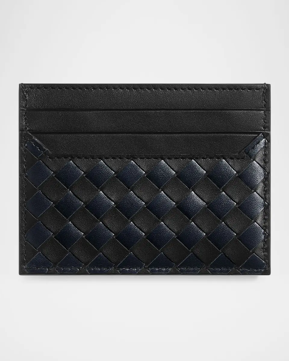 Bottega Veneta Men's Intrecciato Piccolo Leather Card Case | Thumbnail 2 Bottega Veneta Men's Intrecciato Piccolo Leather Card Case | Thumbnail 2