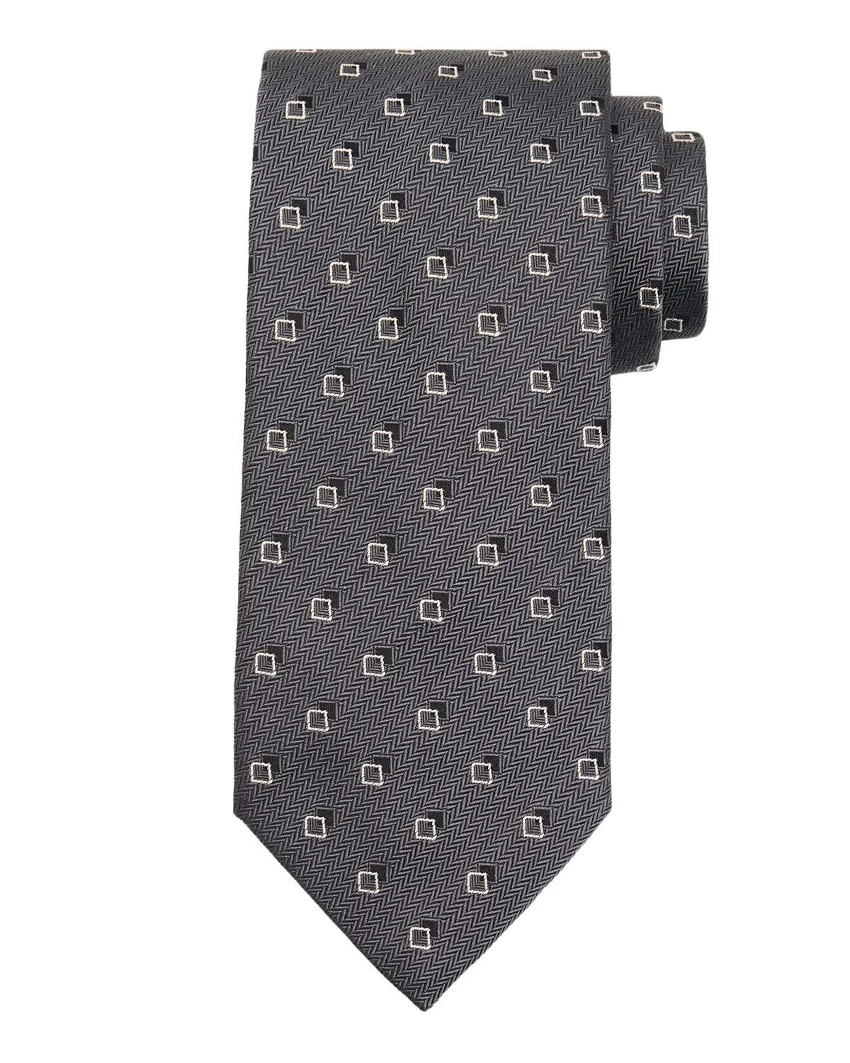 Men's Geometric-Print Silk Tie