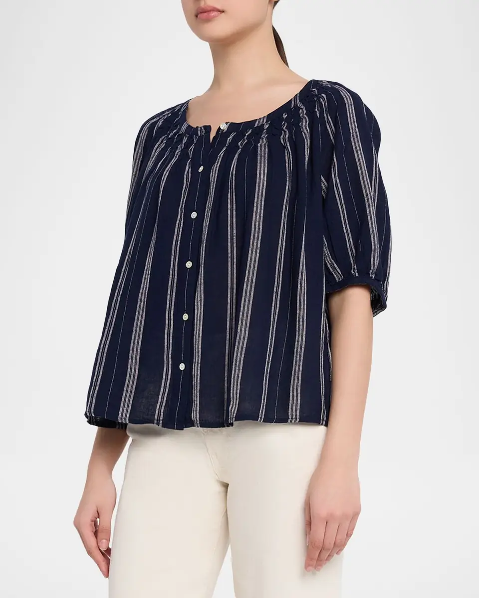 Rails Rix Stripe Linen Blouse | Thumbnail 4 Rails Rix Stripe Linen Blouse | Thumbnail 4