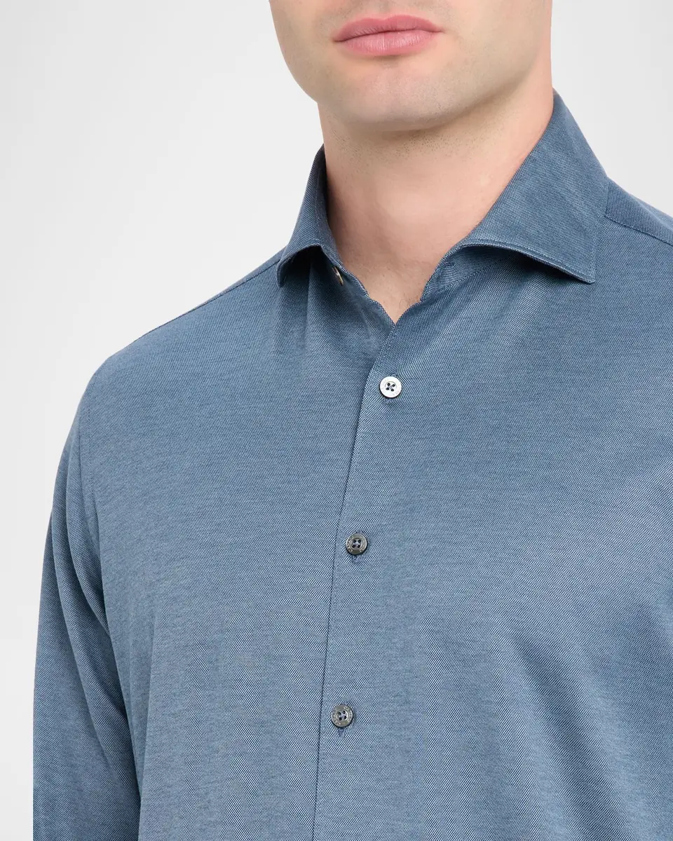 Canali Men's Cotton and Lyocell Sport Shirt | Thumbnail 5