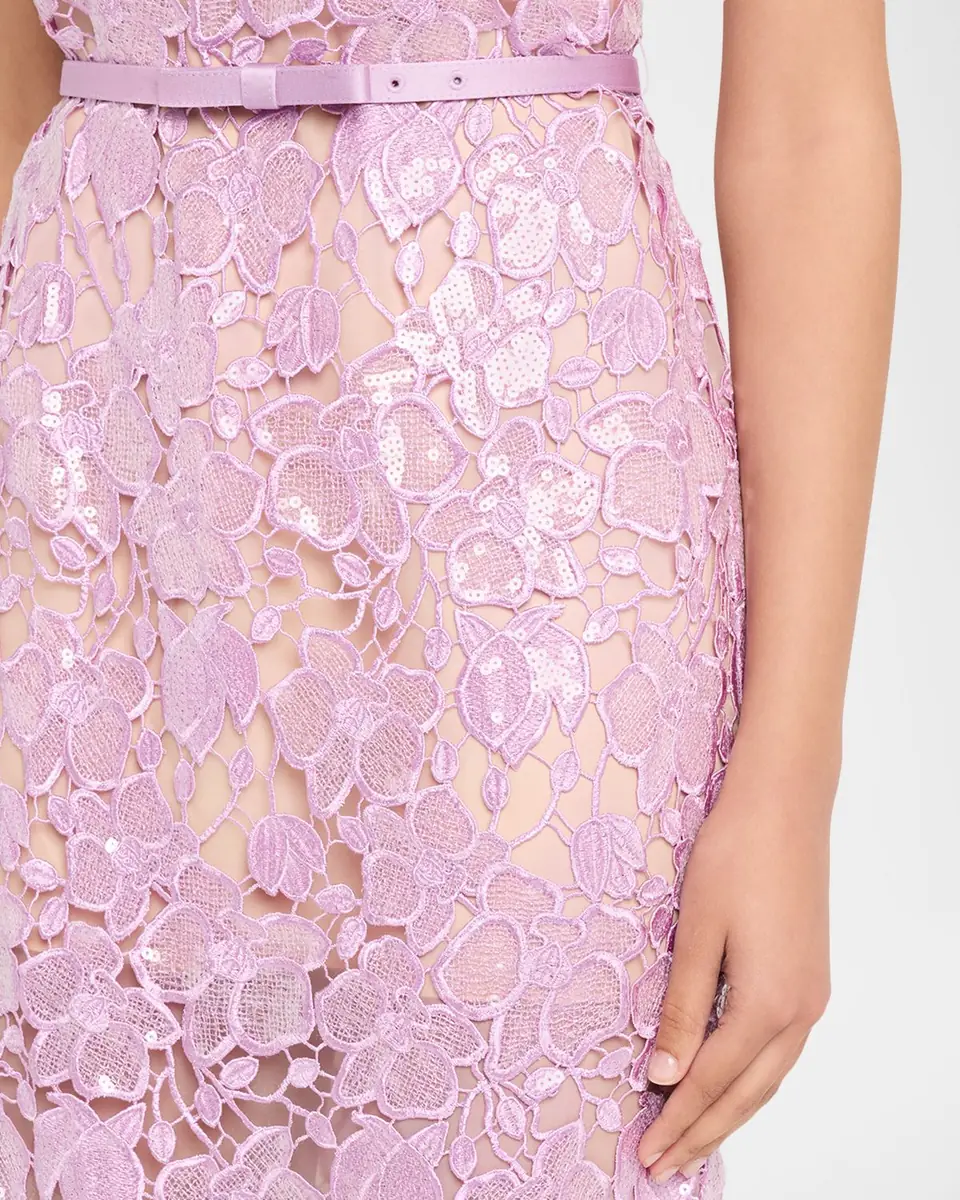 Retrofête Rowen Sequined Lace Midi Dress | Thumbnail 4 Retrofête Rowen Sequined Lace Midi Dress | Thumbnail 4