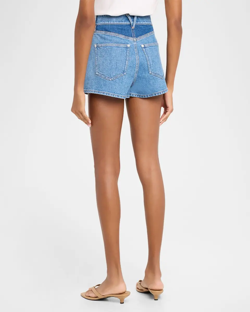 Veronica Beard Elijah Color-Block Denim Shorts | Thumbnail 3 Veronica Beard Elijah Color-Block Denim Shorts | Thumbnail 3