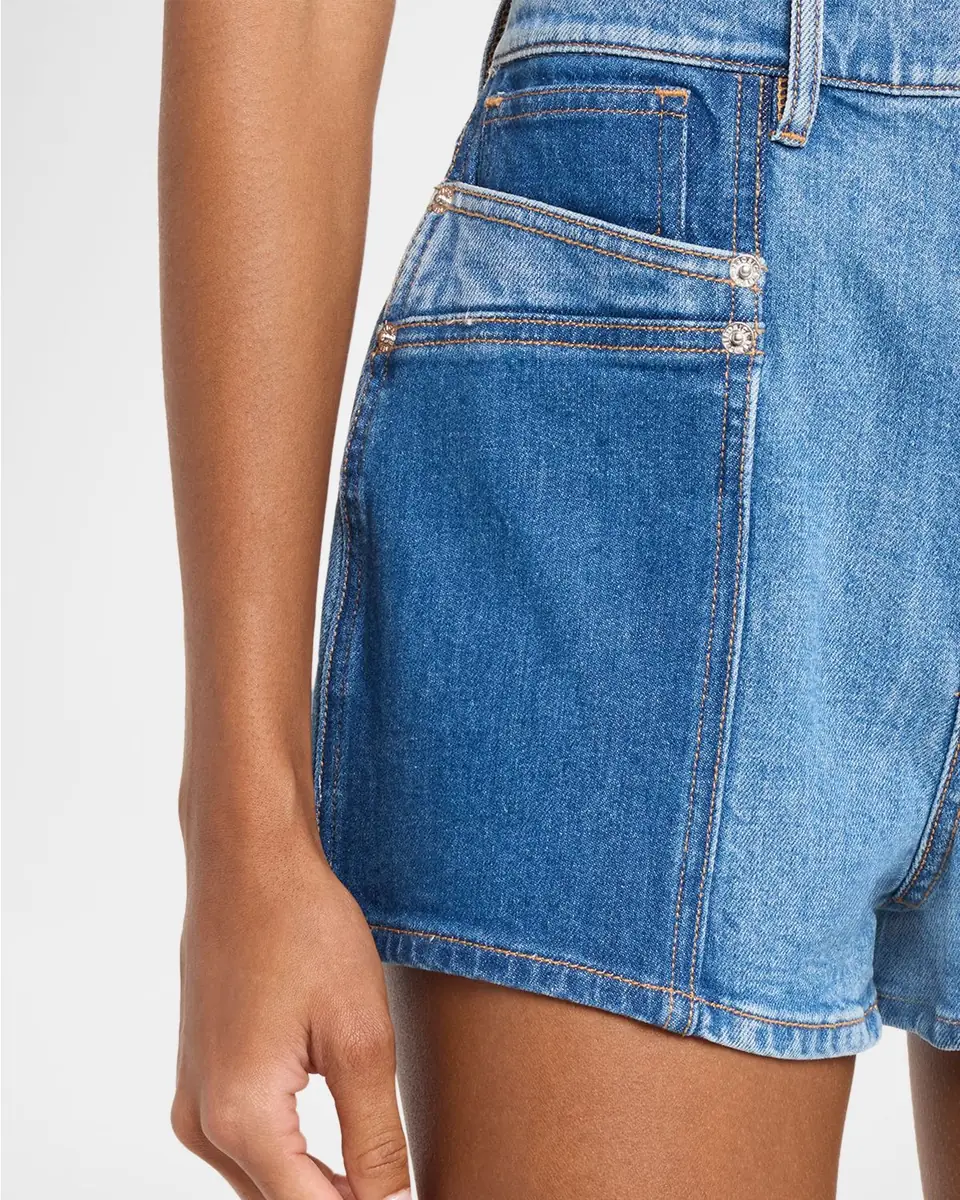 Veronica Beard Elijah Color-Block Denim Shorts | Thumbnail 5 Veronica Beard Elijah Color-Block Denim Shorts | Thumbnail 5