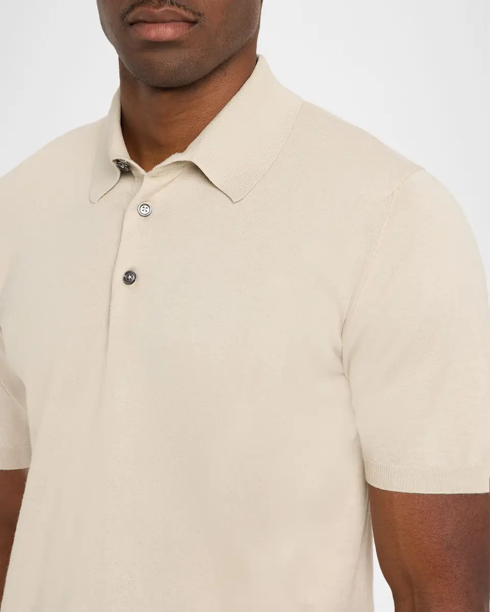 Kiton Men's Cotton Knit Polo Shirt | Thumbnail 5 Kiton Men's Cotton Knit Polo Shirt | Thumbnail 5