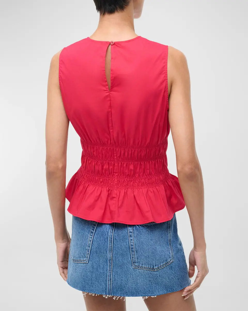 STAUD Culver Sleeveless Peplum Top | Thumbnail 4 STAUD Culver Sleeveless Peplum Top | Thumbnail 4