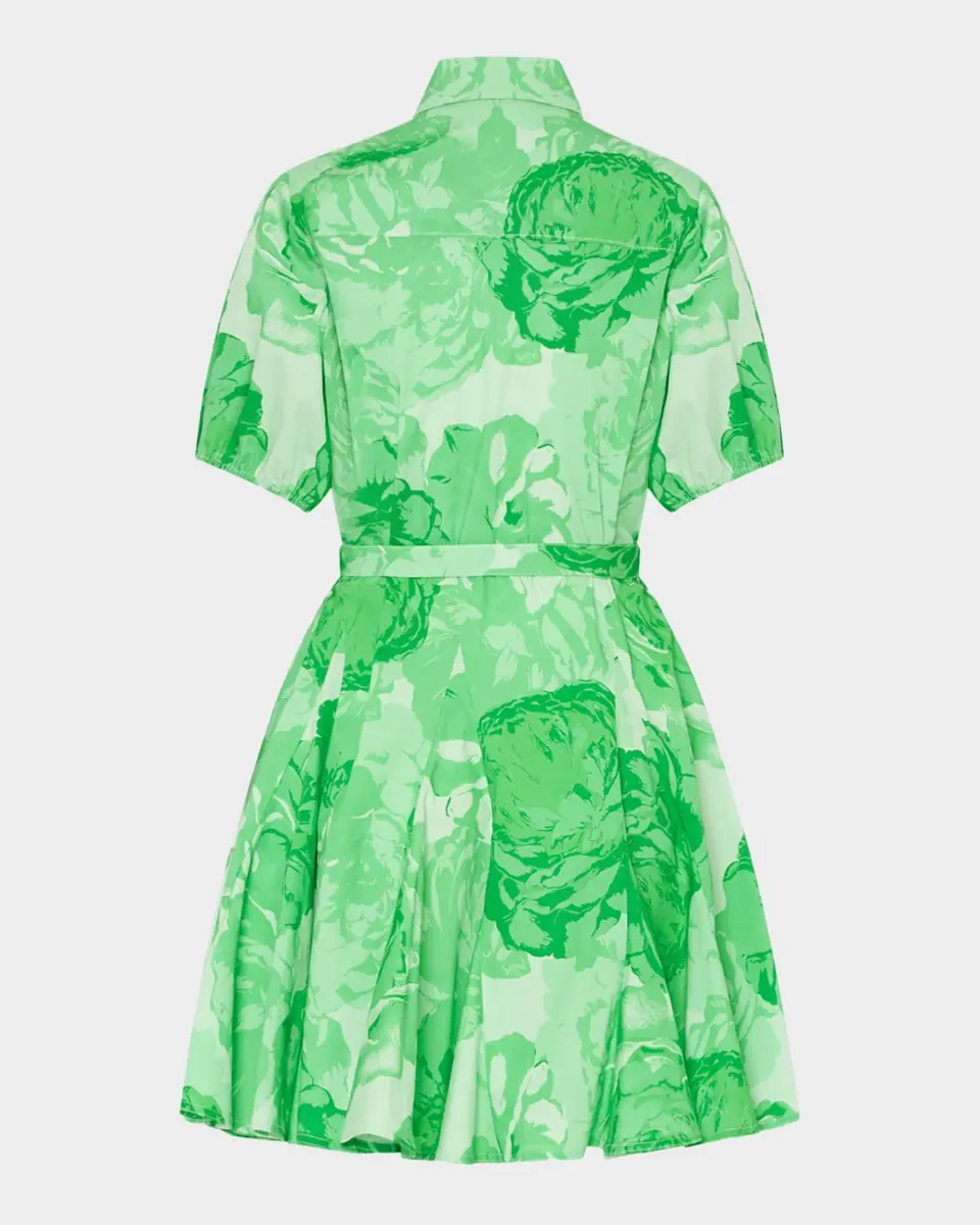 Milly Juni Pleated Floral-Print Poplin Mini Dress | Thumbnail 3