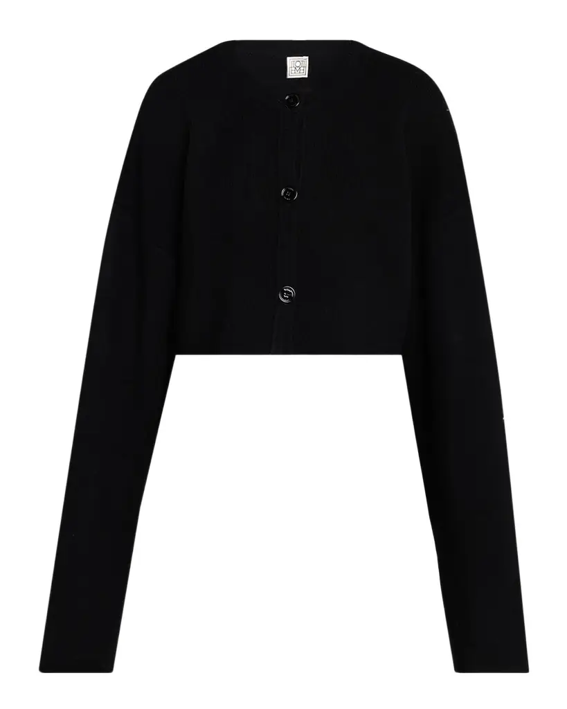 Toteme Wool Oversized Crop Cardigan | Image 1 Toteme Wool Oversized Crop Cardigan | Image 1