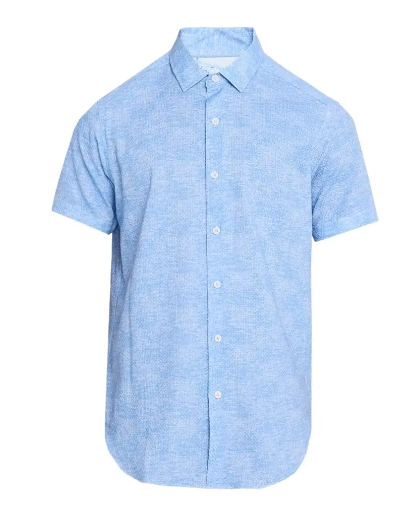 Robert Graham Men's Reid Tonal Cotton Short-Sleeve Shirt | Image 1 Robert Graham Men's Reid Tonal Cotton Short-Sleeve Shirt | Image 1