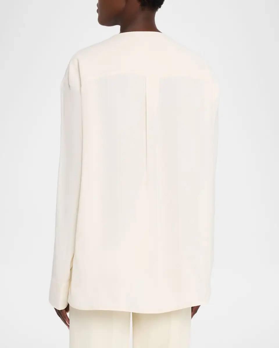 Toteme V-Neck Slit-Sleeve Blouse | Thumbnail 3