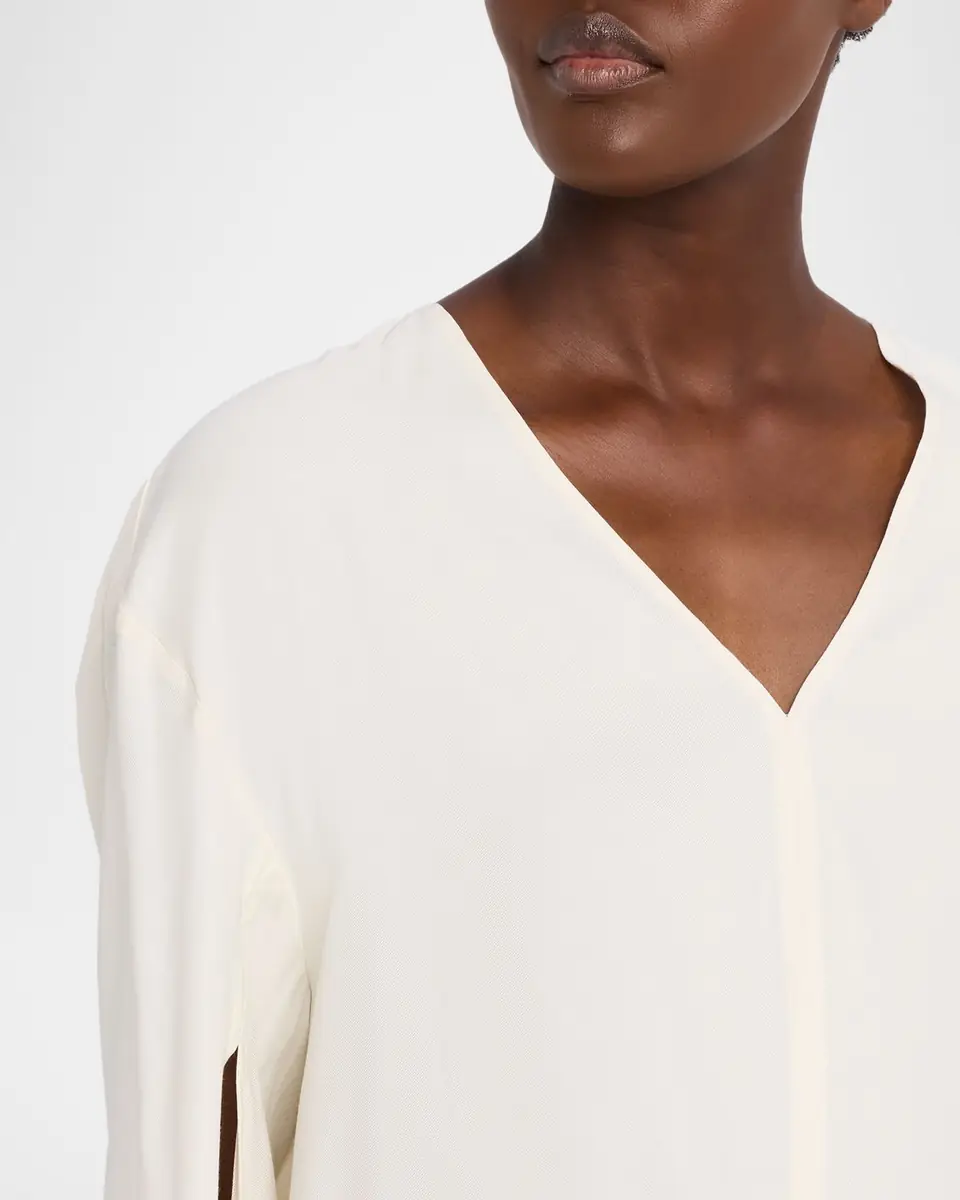 Toteme V-Neck Slit-Sleeve Blouse | Thumbnail 5