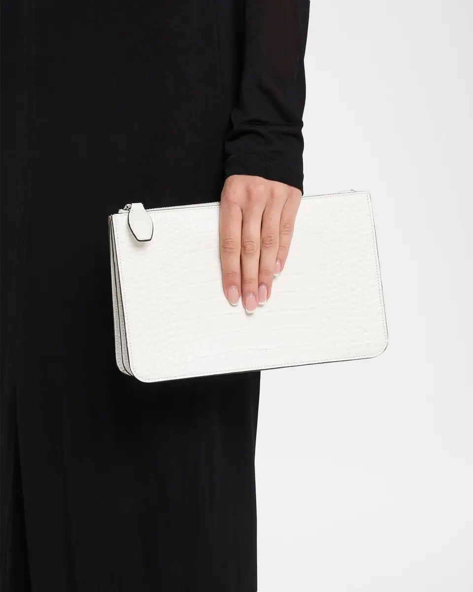 Toteme Croc-Embossed Leather Clutch Bag | Thumbnail 6 Toteme Croc-Embossed Leather Clutch Bag | Thumbnail 6