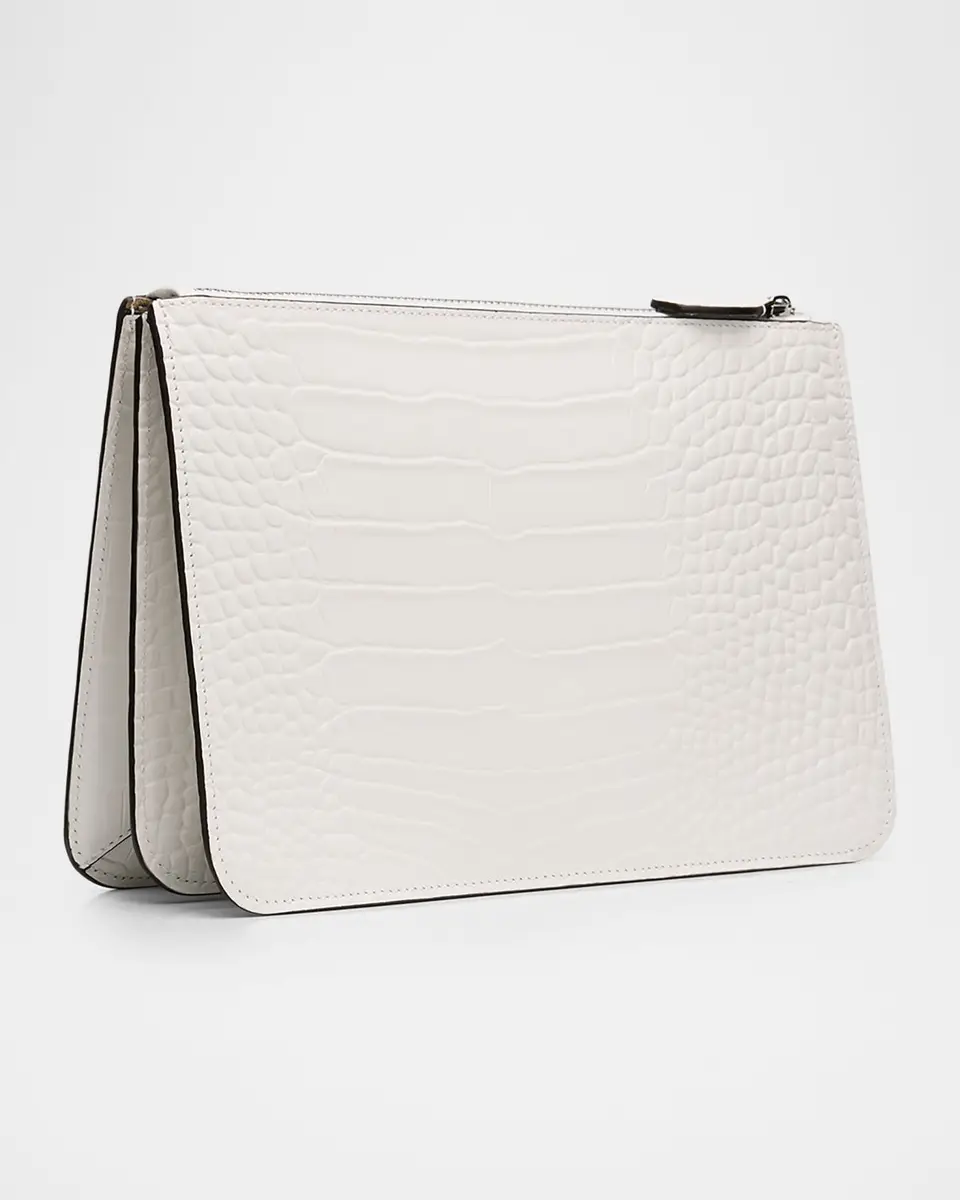 Toteme Croc-Embossed Leather Clutch Bag | Thumbnail 7 Toteme Croc-Embossed Leather Clutch Bag | Thumbnail 7
