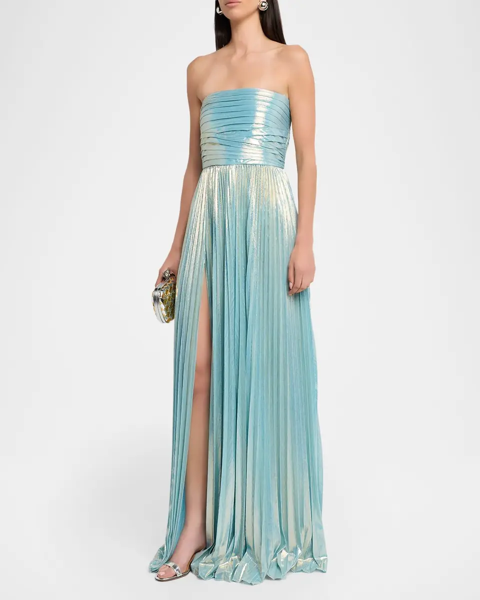 Retrofête Sevyn Strapless Metallic Dress | Thumbnail 3 Retrofête Sevyn Strapless Metallic Dress | Thumbnail 3