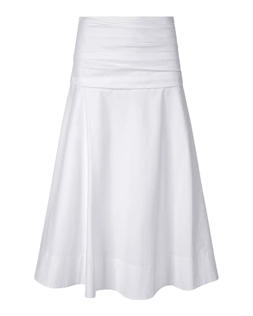 STAUD Sol Ruched Midi Skirt | Image 1 STAUD Sol Ruched Midi Skirt | Image 1