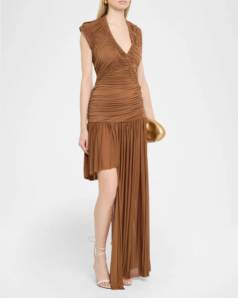 Christopher Esber Theron Pleated Asymmetric Gown | Thumbnail 4 Christopher Esber Theron Pleated Asymmetric Gown | Thumbnail 4