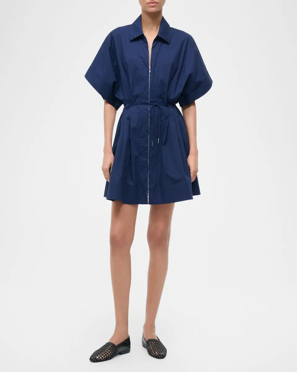 Staud Cori Zip-Front Mini Dress | Thumbnail 2