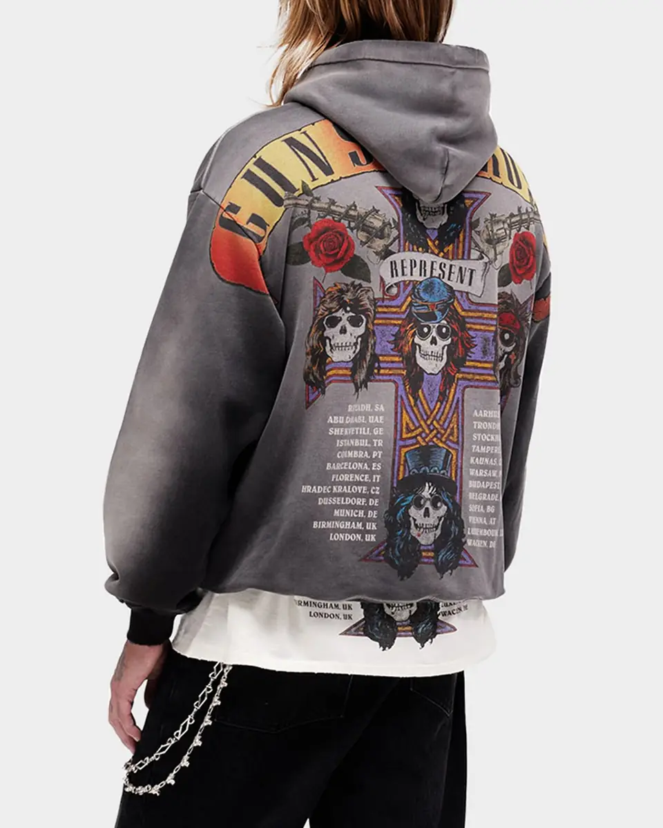 Represent x Guns N' Roses Men's Tour Hoodie | Thumbnail 3 Represent x Guns N' Roses Men's Tour Hoodie | Thumbnail 3