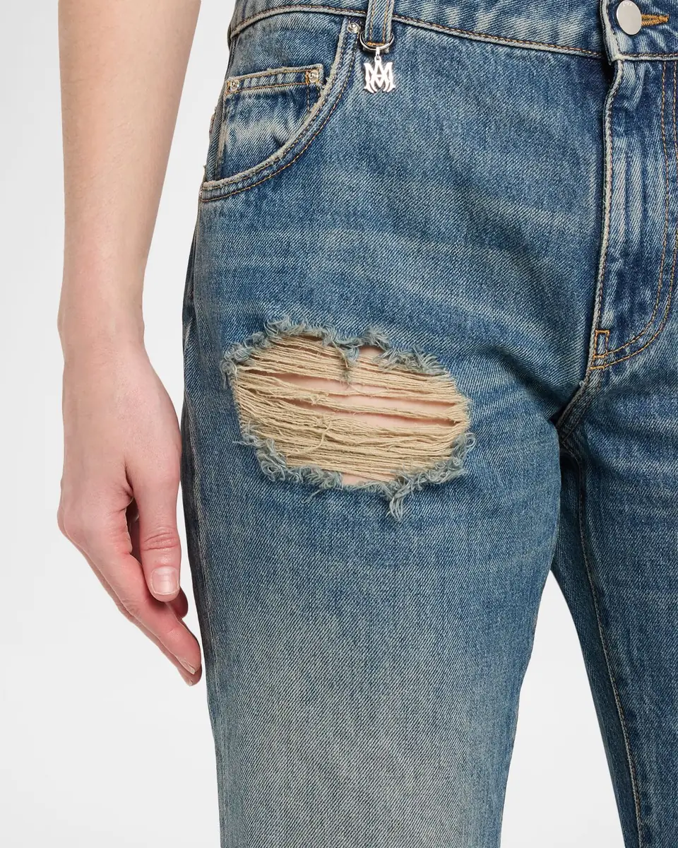 Amiri Slash Distressed Bootcut-Leg Jeans | Thumbnail 4 Amiri Slash Distressed Bootcut-Leg Jeans | Thumbnail 4