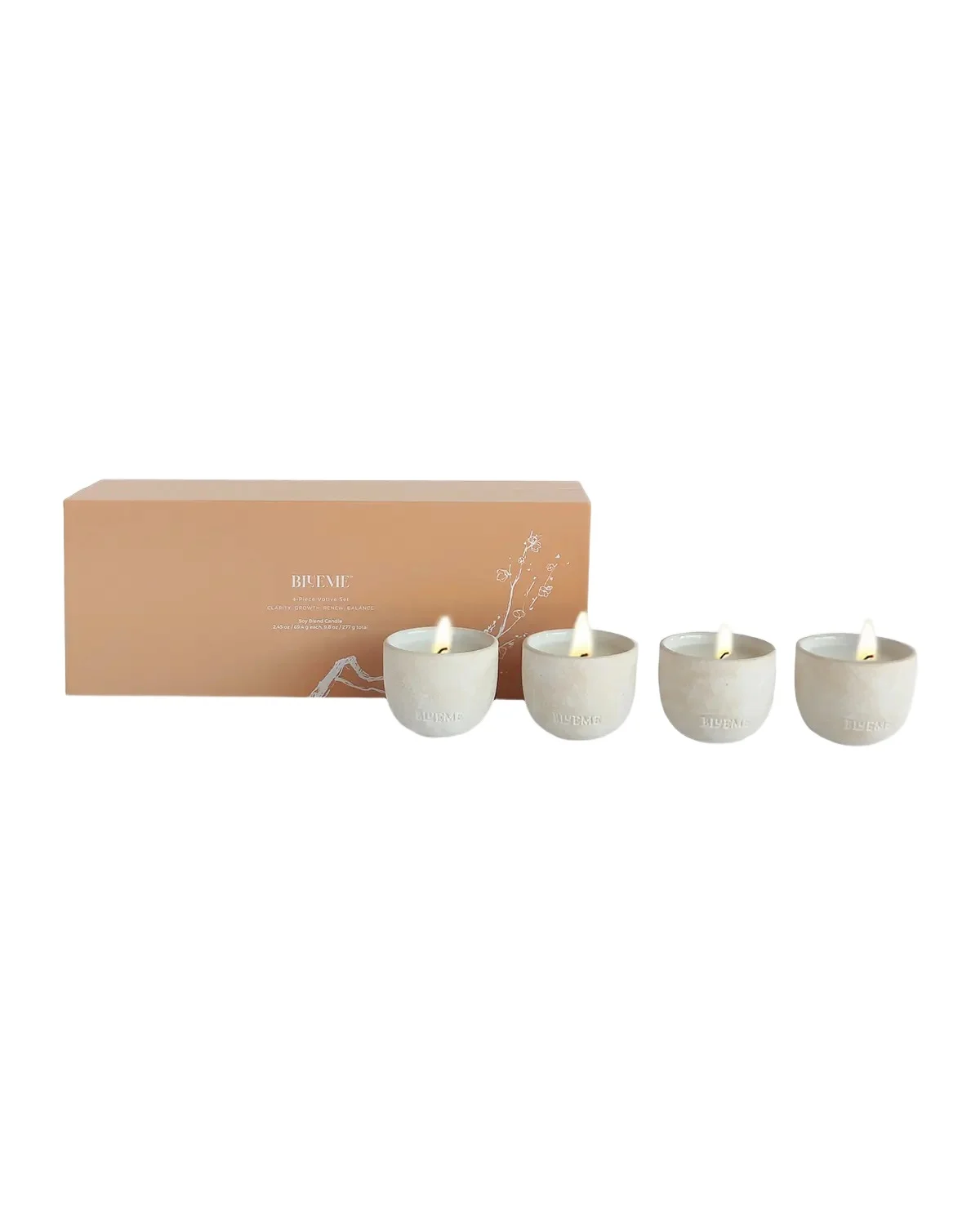 Blueme Clarity, Growth, Renew, & Balance 4-Piece Votive Set
