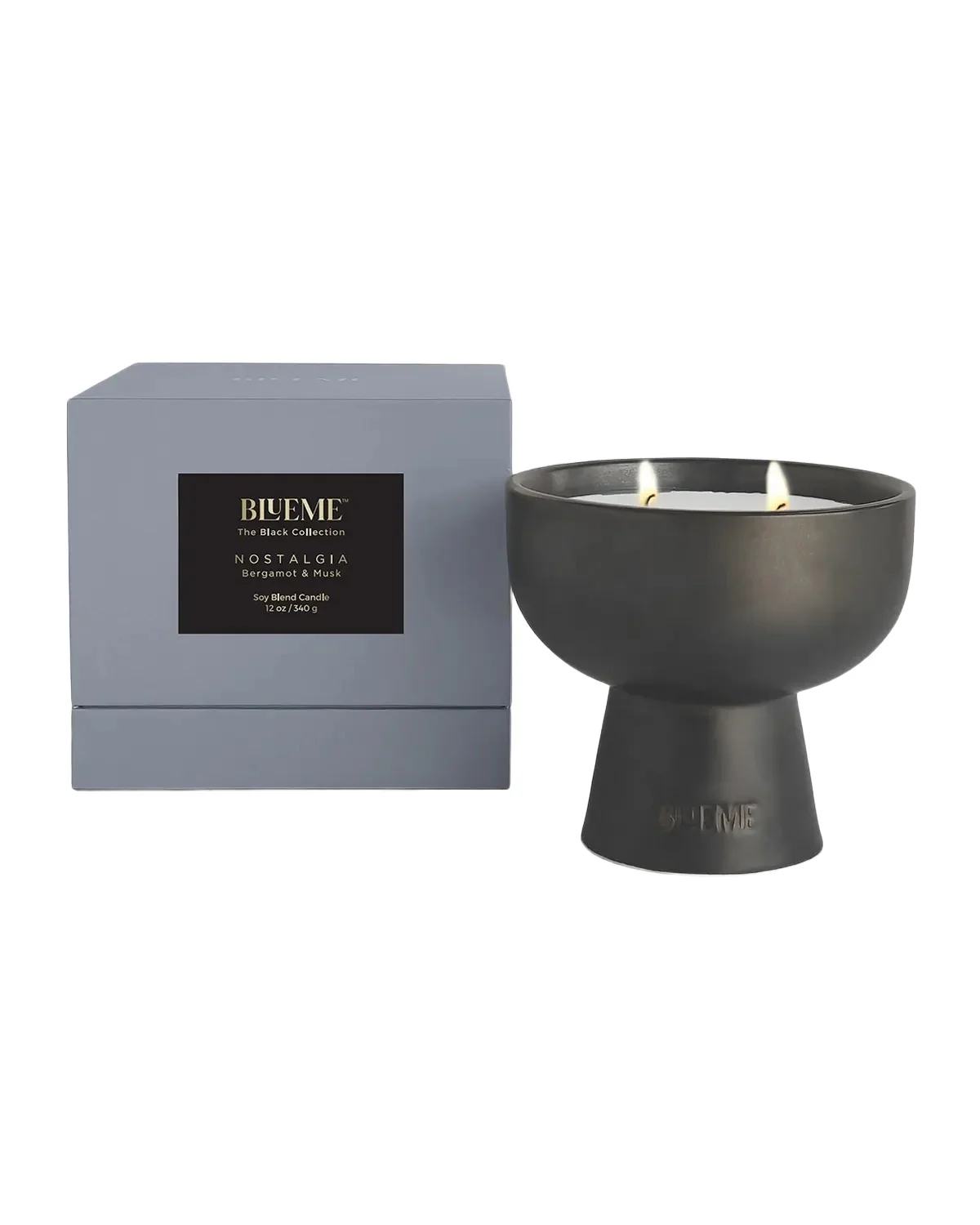 Blueme BLK Nostalgia Medium Candle - Bergamot & Musk