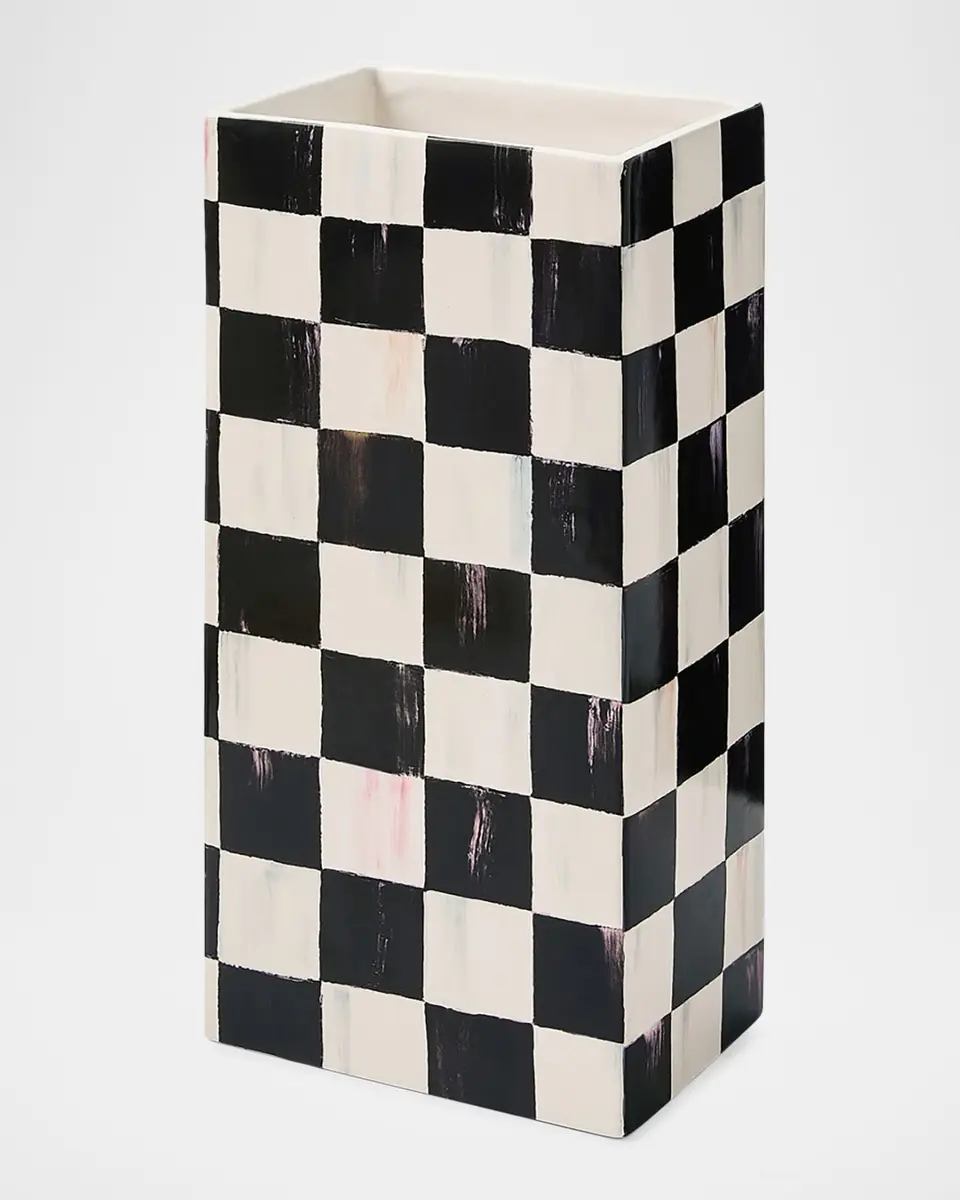 MacKenzie-Childs Courtly Check 11" Pillar Vase | Thumbnail 2 MacKenzie-Childs Courtly Check 11" Pillar Vase | Thumbnail 2