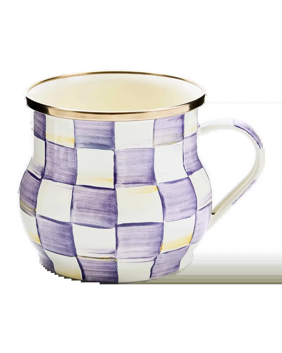 MacKenzie-Childs Violet Check Mug, 16 oz. | Thumbnail 2 MacKenzie-Childs Violet Check Mug, 16 oz. | Thumbnail 2